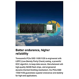 SSD Transcend NVMe PCIe Gen3x4 M.2 2280 SSD 110S (128GB / 256GB / 512GB / 1TB) Solid State Drives MTE110S
